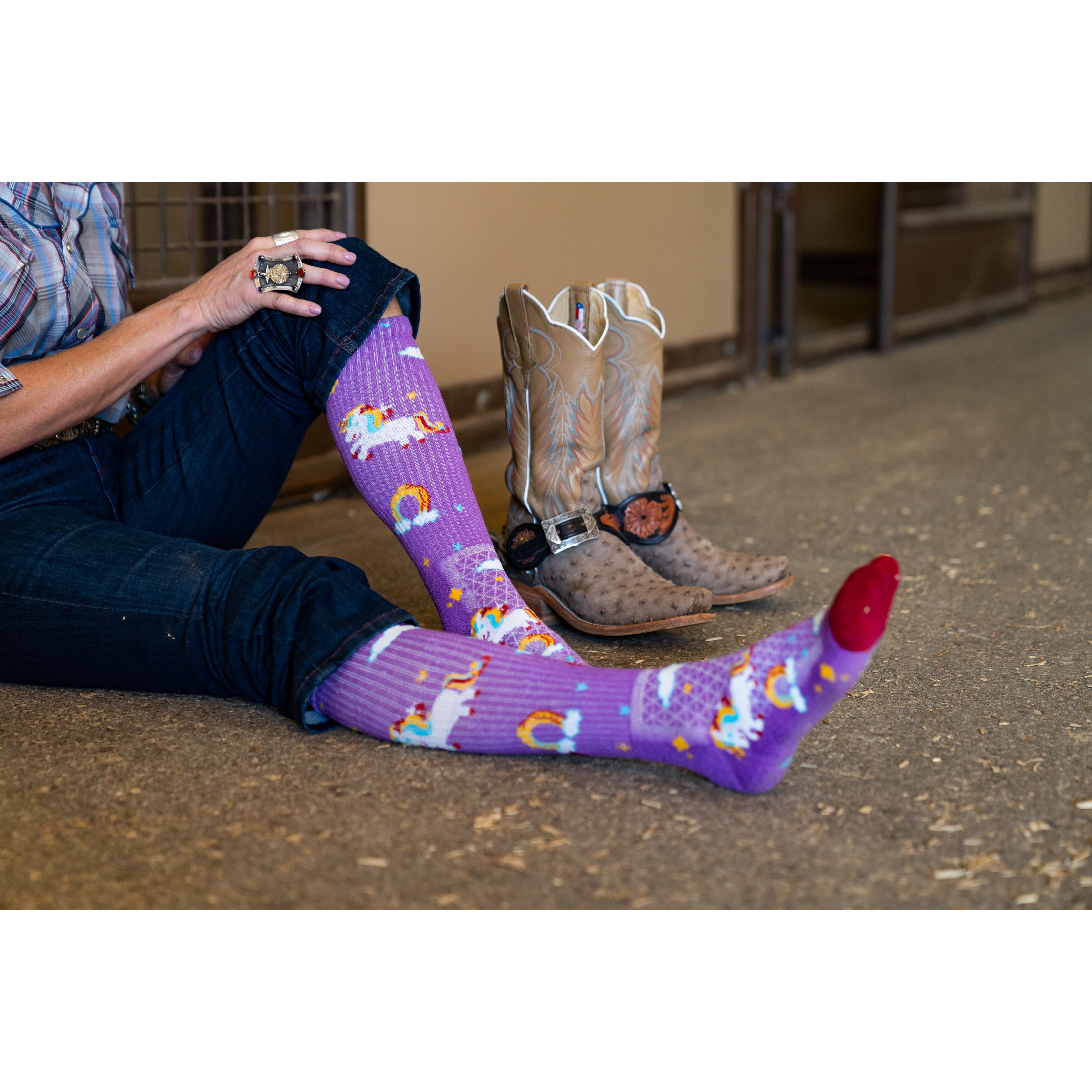 The Lucky 3 Pack |Outlaw Dreamers Risky Cosmic Unicorn Performance Boot Socks