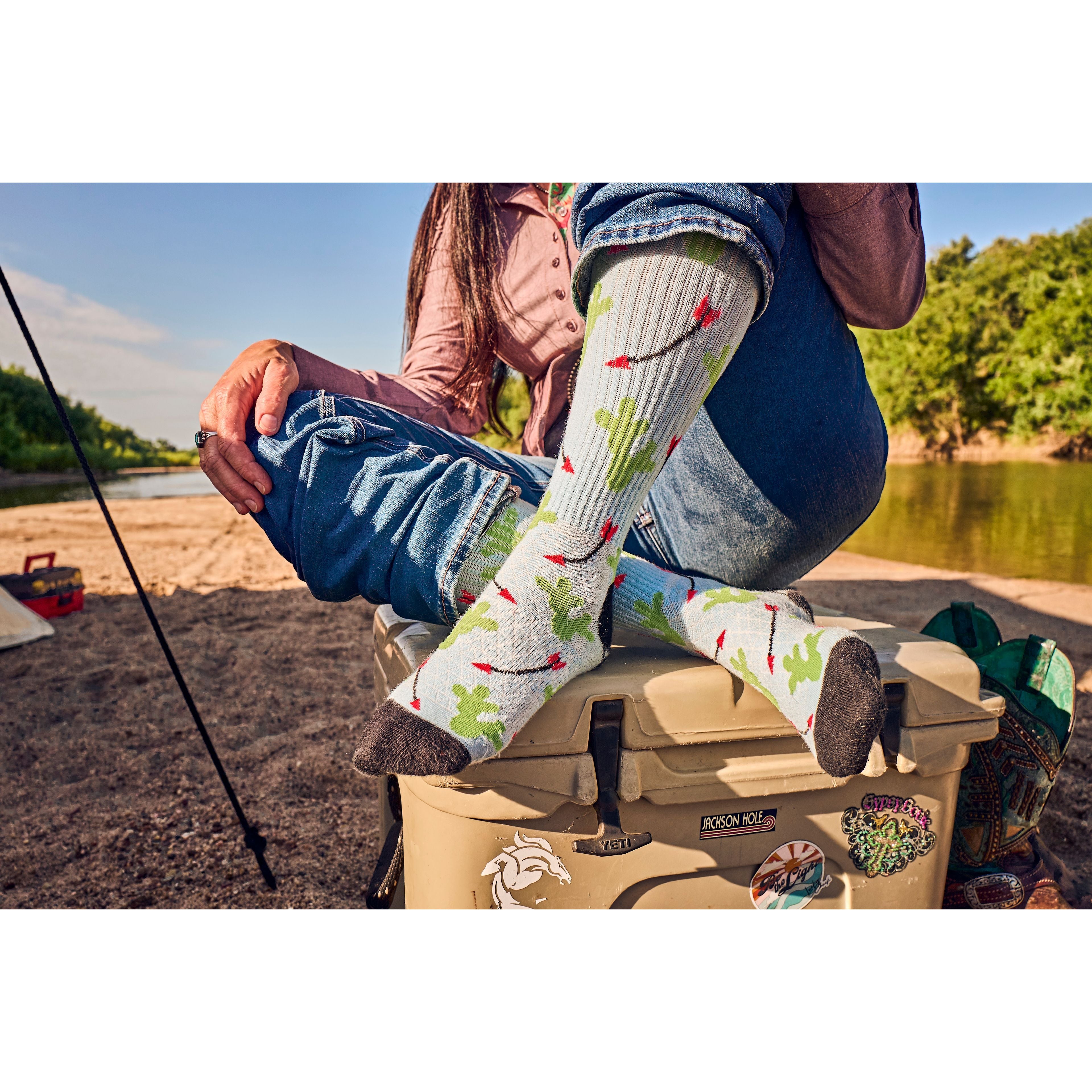 Cowboy Compass Performance Boot Socks