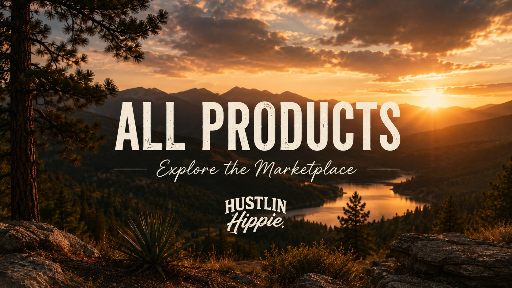 Browse all products from Hustlin Hippie including apparel, accessories, outdoor gear, and featured marketplace brands.