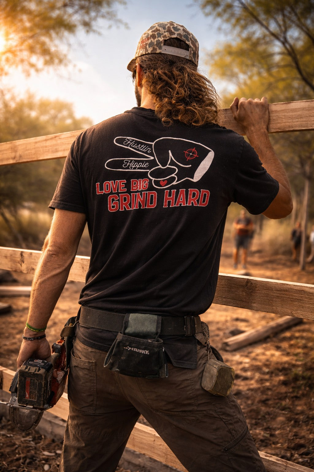 Hustlin Hippie T-Shirts collection featuring graphic tees for lifestyle and workwear.