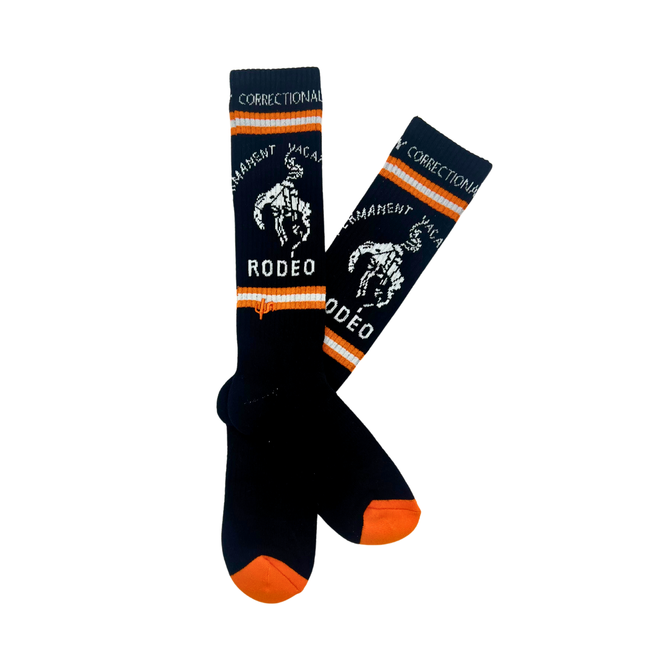 Cactus Alley-Correctional Vaca Blk Performance Boot Socks